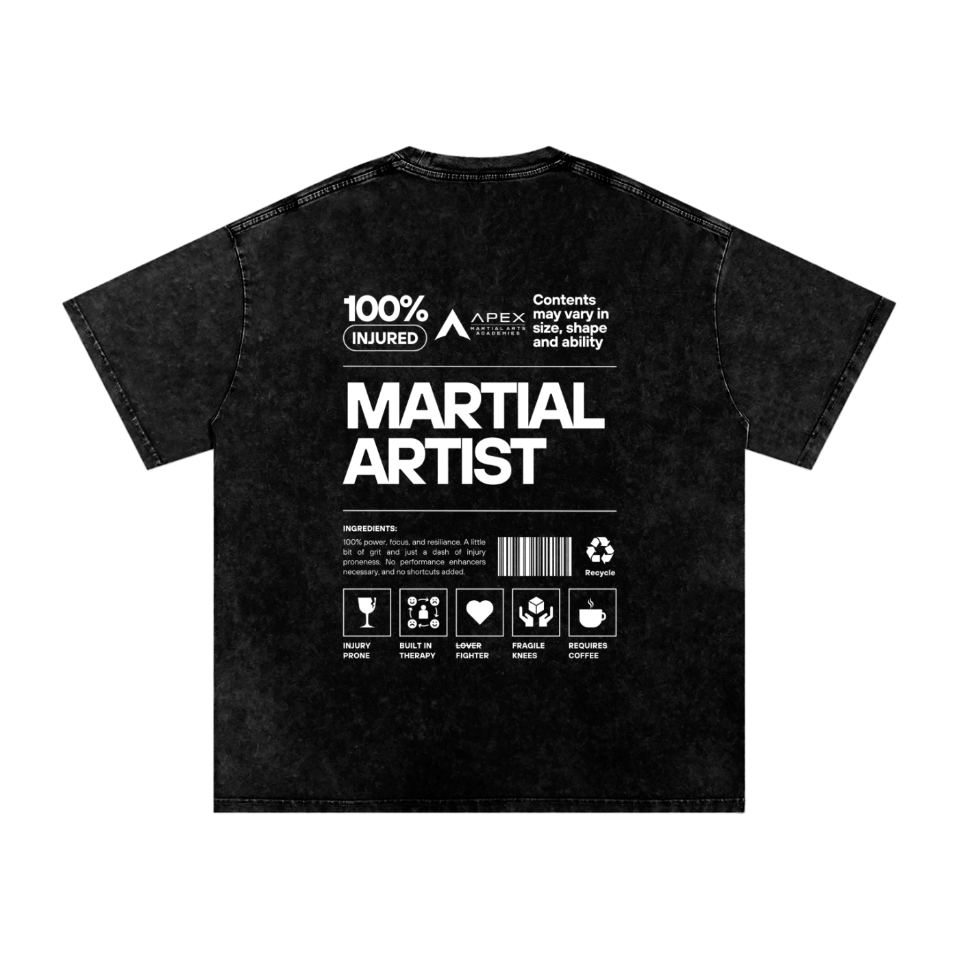 Snow Washed Oversized Cotton T-Shirt