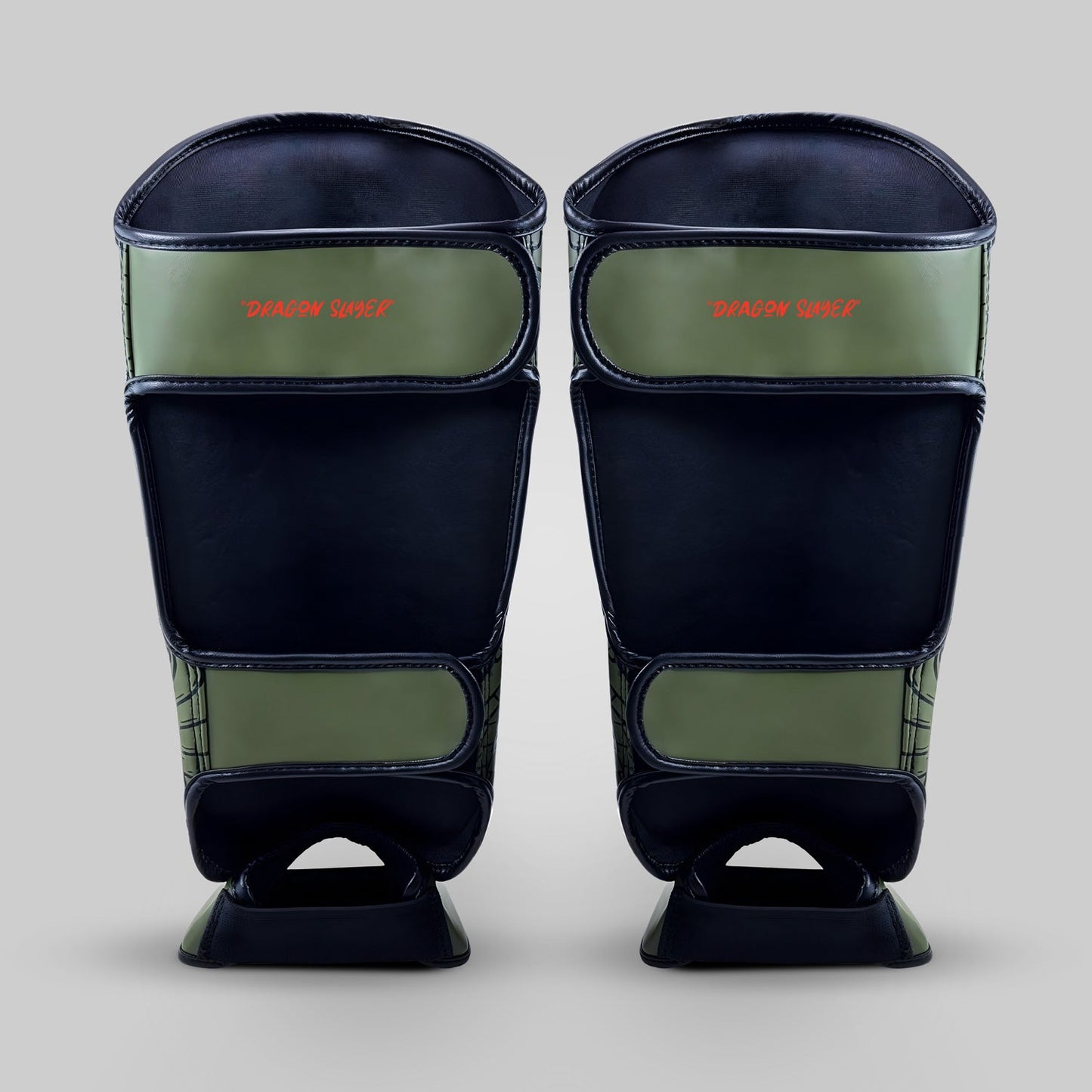 Fumetsu Dragon Slayer Shin Guards Khaki/Orange
