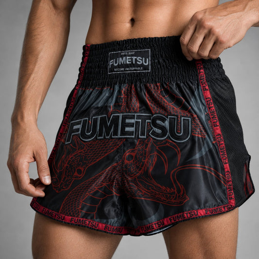 Fumetsu Anaconda Muay Thai Shorts Black/Red