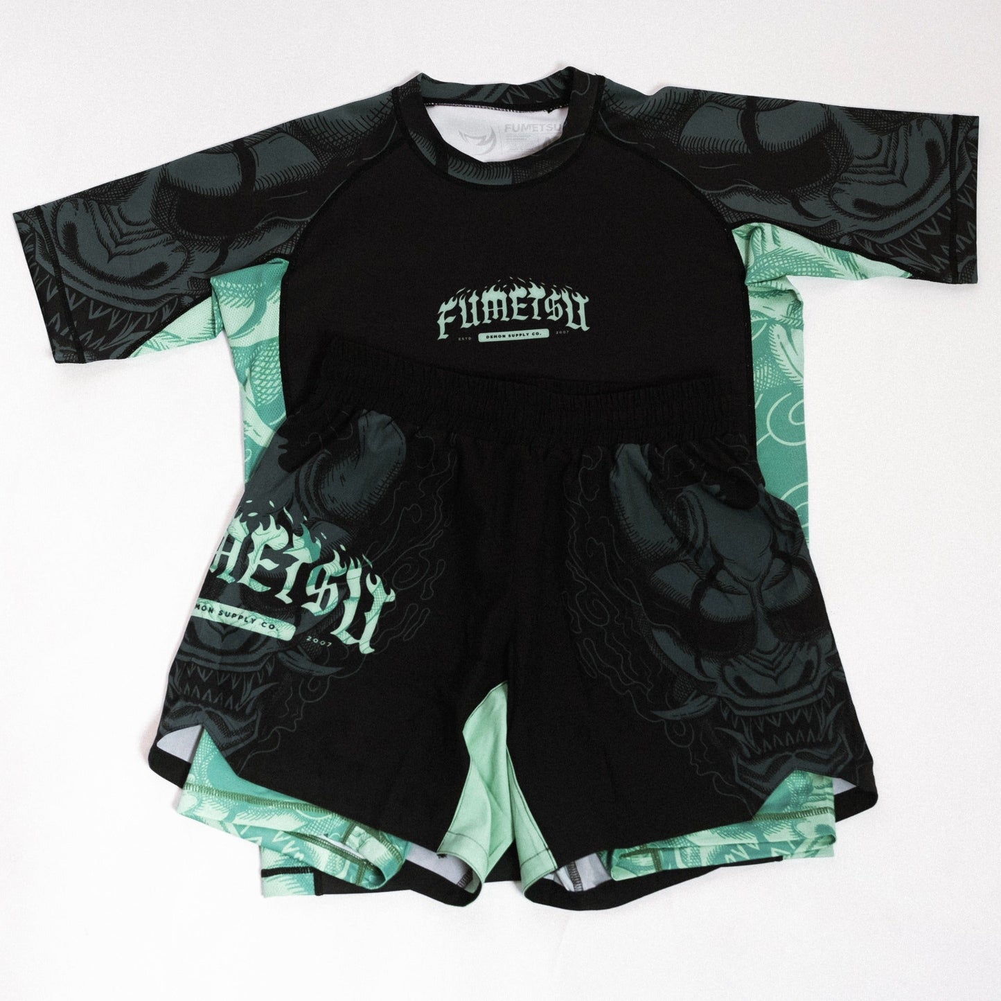 Fumetsu Oni Dual Layer Shorts Black/Blue/Mint