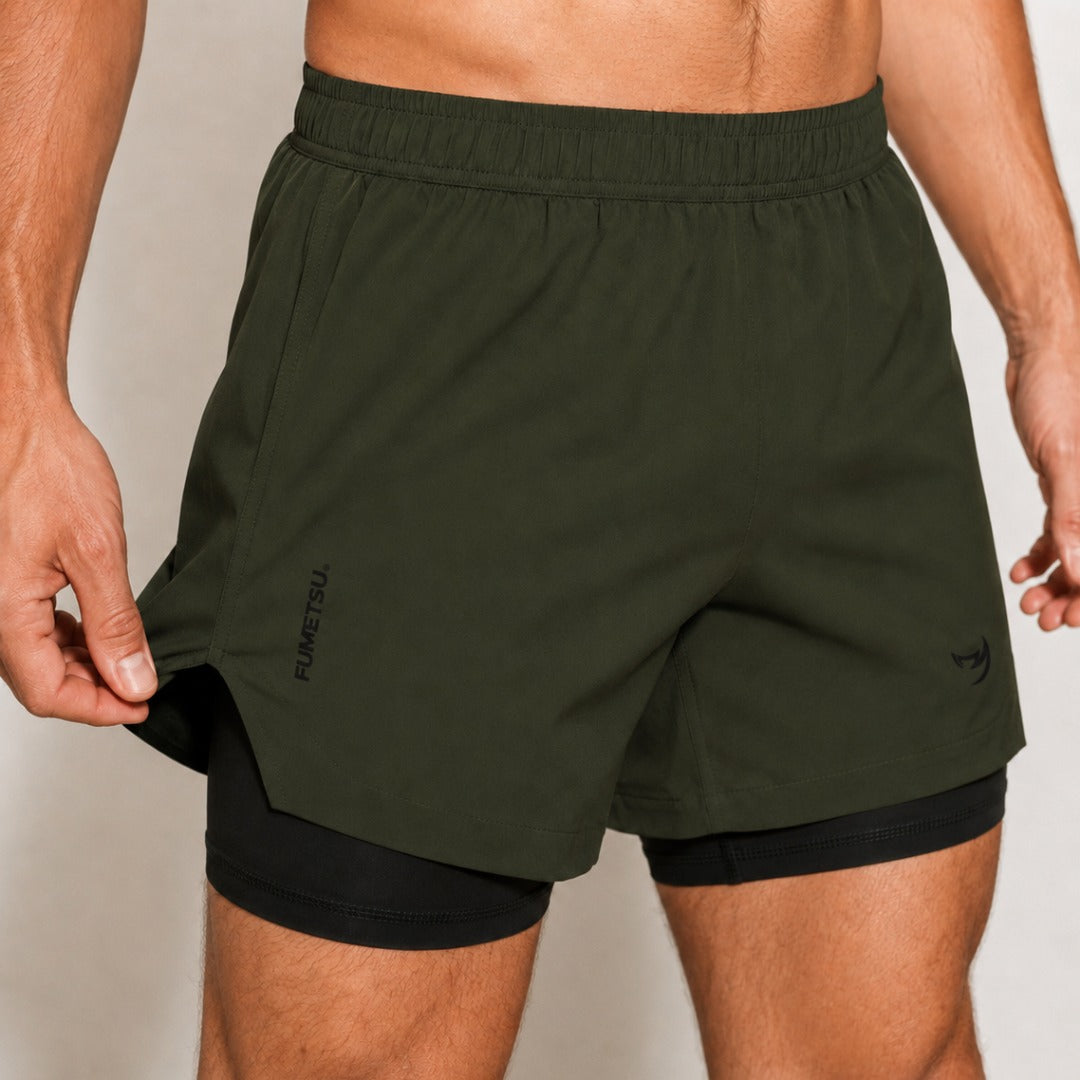 Khaki Fumetsu Origins Dual Layer Shorts