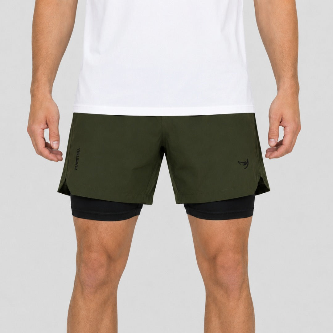 Khaki Fumetsu Origins Dual Layer Shorts