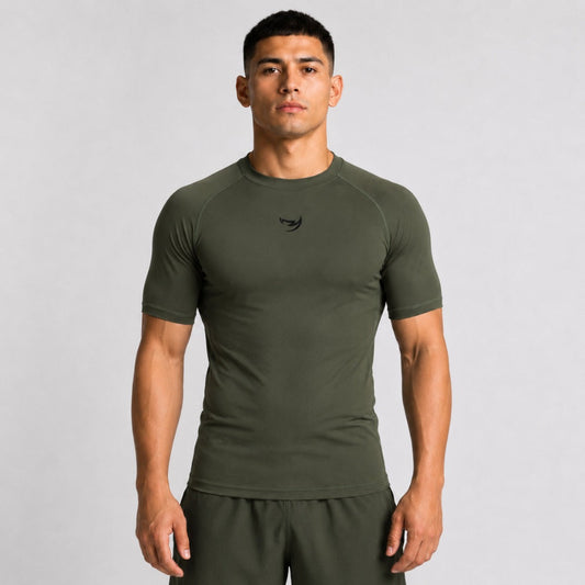 Khaki Fumetsu Origins Short Sleeve Rash Guard