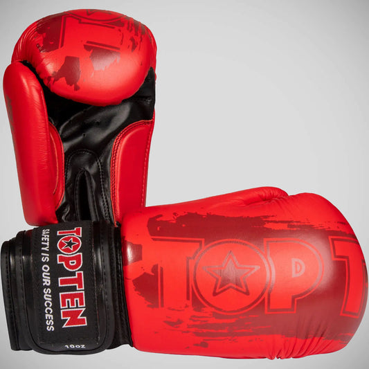 Top Ten Power Ink Boxing Gloves Red