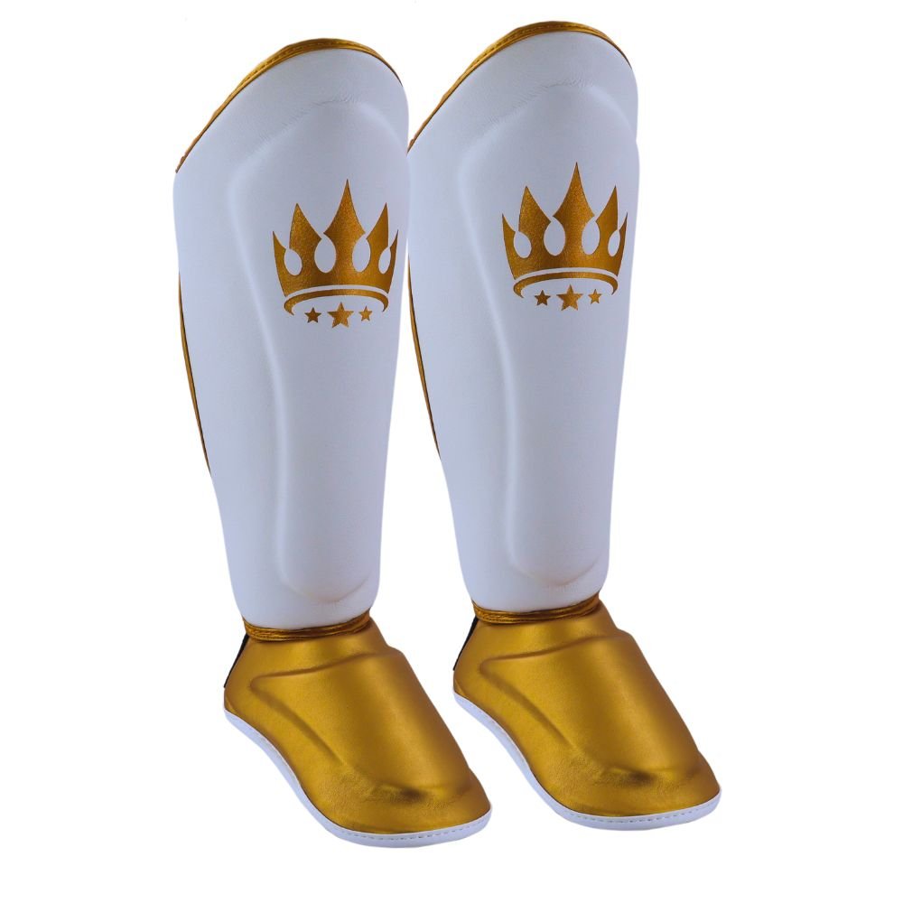 Playerz Power Shin Guards - White/Gold