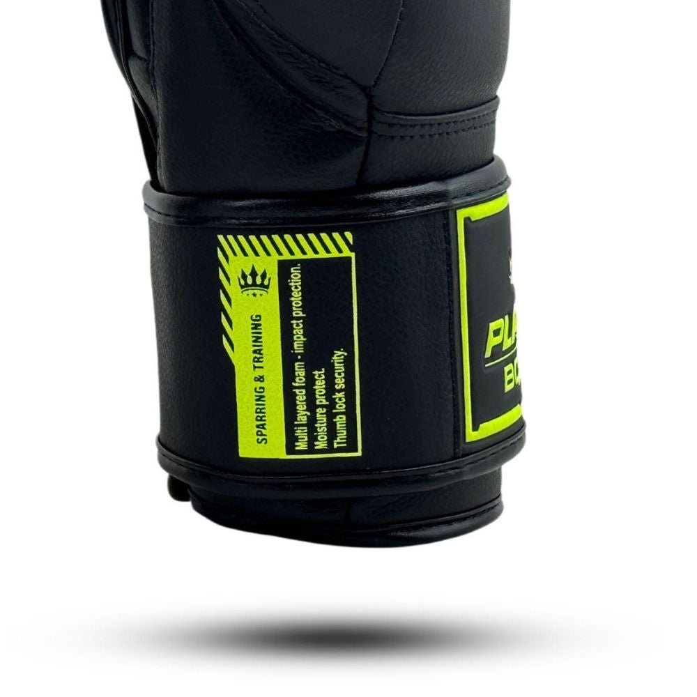 Playerz SparTech Boxing Gloves - Black/Neon