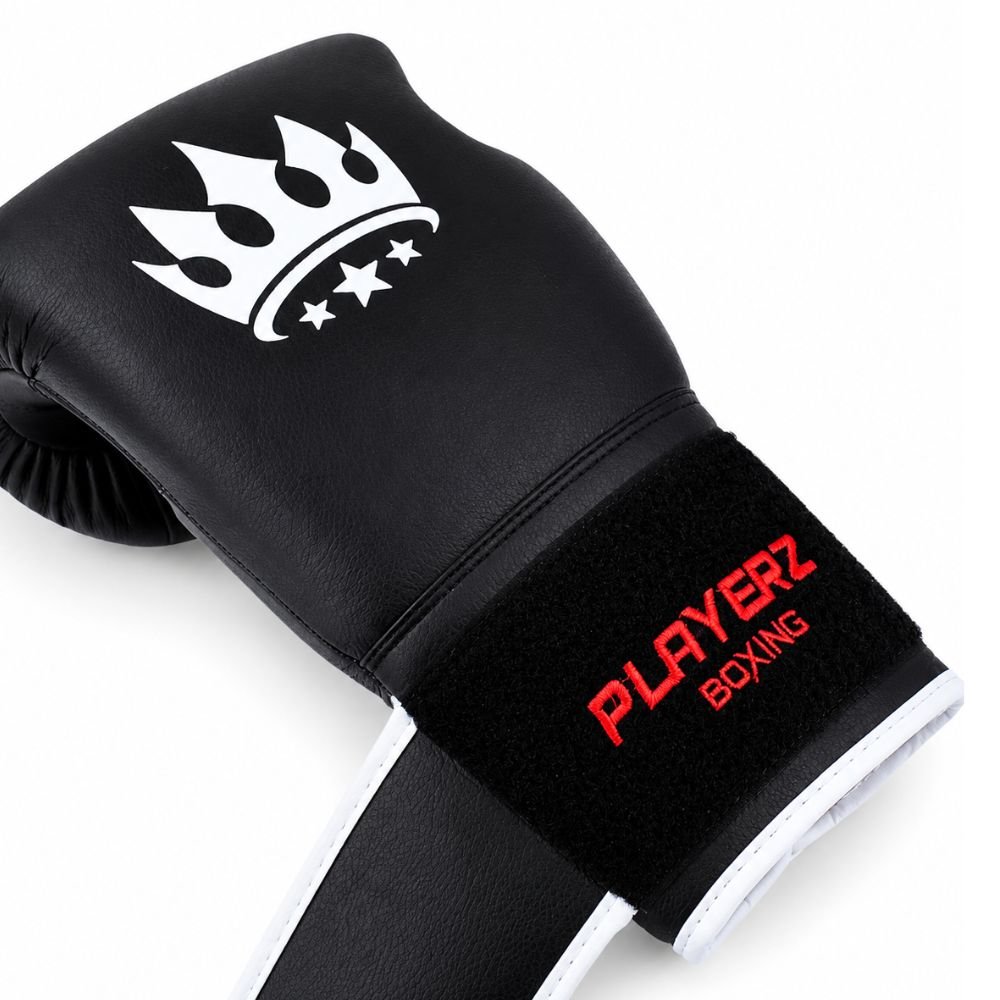 Playerz SparTech Boxing Gloves - Black/White