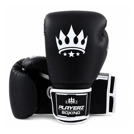 Playerz SparTech Boxing Gloves - Black/White