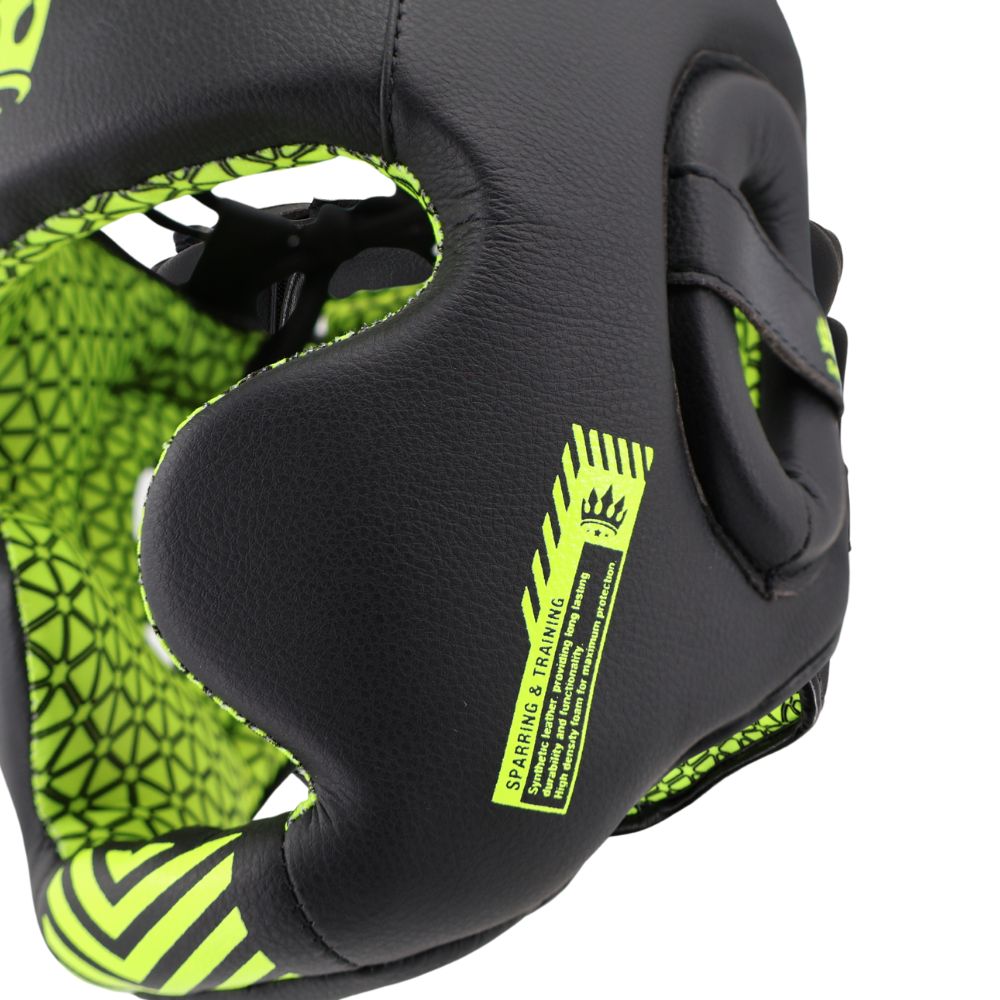 Playerz SparTech Head Guard - Black/Neon