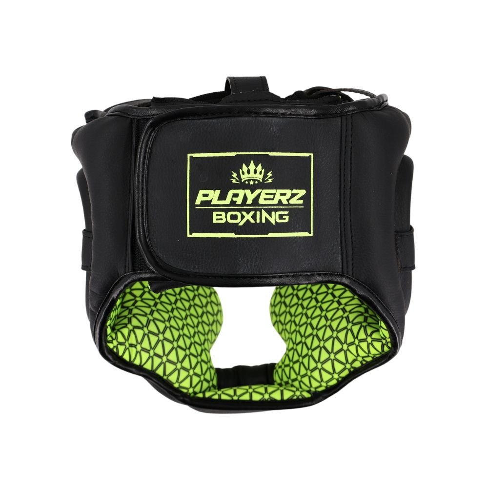 Playerz SparTech Head Guard - Black/Neon