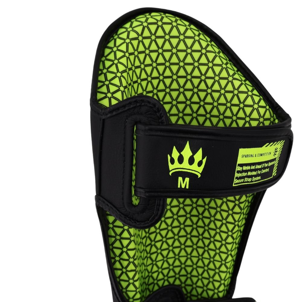Playerz SparTech Shin Guards - Black/Neon